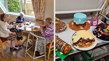 Cake tasting at Newton Aycliffe care home